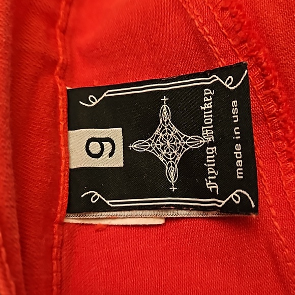 Flying Monkey Skinny Jeans Sz 9 with Stretch EUC Bright Red - Picture 5 of 6